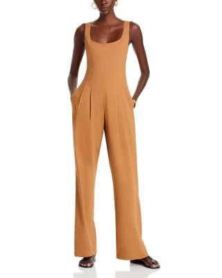 Isabel Wide Leg Stretch Linen Jumpsuit