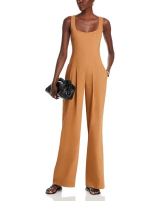 Isabel Wide Leg Stretch Linen Jumpsuit