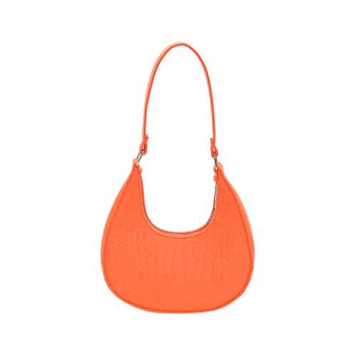 YISHATIER Women's Fashion Felt Tote Bag Chic Vintage Handbag Y2K Aesthetic Bag Top Handle Hobo Bag Shoulder Bag With Zipper (Orange) free shipping