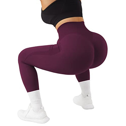 DOULAFASS Women Butt Lifting Leggings Seamless Scrunch Booty High Waisted Workout Yoga Pants (X-Large, 150-Black Tie Dye)