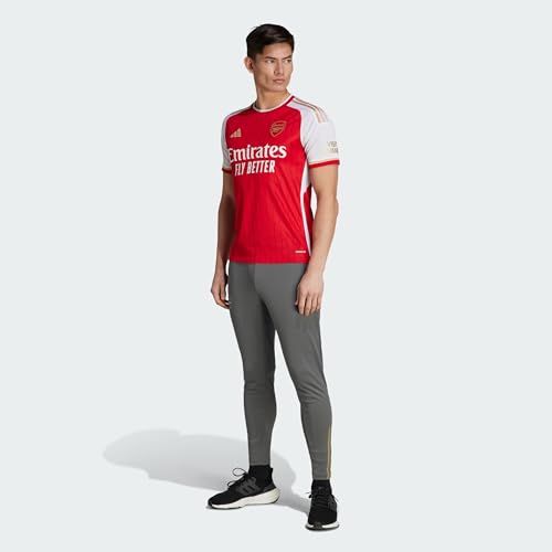 adidas Men's Soccer Arsenal 23/24 Jersey - Lightning Bolts and Gold Details, AEROREADY Technology (US, Alpha, Small, Regular, Regular, Better Scarlet/White) free delivery