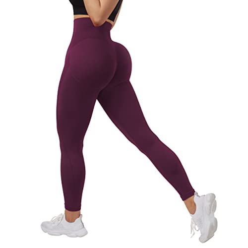 DOULAFASS Women Butt Lifting Leggings Seamless Scrunch Booty High Waisted Workout Yoga Pants (X-Large, 150-Black Tie Dye)