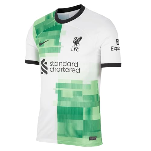 NIKE Men's LFC Df Stad Aw T-Shirt, White/Green Spark/Black, XL