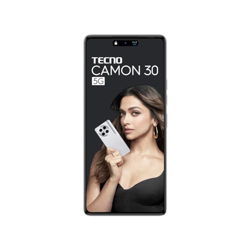 Tecno CAMON 30 5G (Uyuni Salt White, 8GB+256GB) | 100MP OIS Camera + 50MP Auto Focus Selfie | 6.78" LTPS AMOLED Display | MediaTek Dimensity 7020 | 5000mAh Battery & 33W Charger