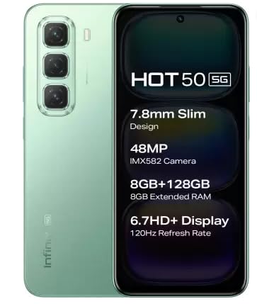 Infinix Hot 50 5G, Sage Green (8GB, 128GB)