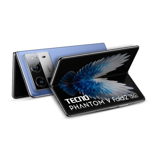 TECNO Phantom V Fold 2 (Rippling Blue, 12GB+512GB) | Strongest Fold Ever | Largest Battery in Fold Segment-5750mAh | Segment Largest Display | Rear - Triple 50MP Camera with OIS | 70W Fast Charger