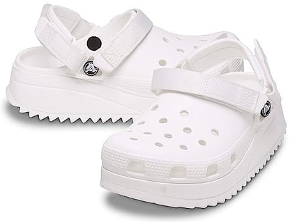 Crocs Unisex Classic Hiker Clogs, White/Multi Solarized Tie-dye, Numeric_13 US Men