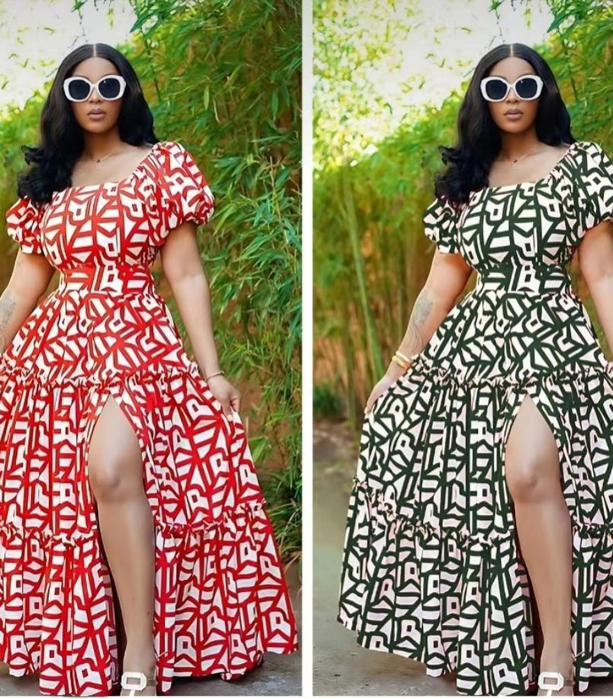 Summer Wrap Maxi Dress for Women, Women's Casual Boho Floral V Neck Short Sleeve Printed Flowy Sexy Beach Long Dresses New Arrivals