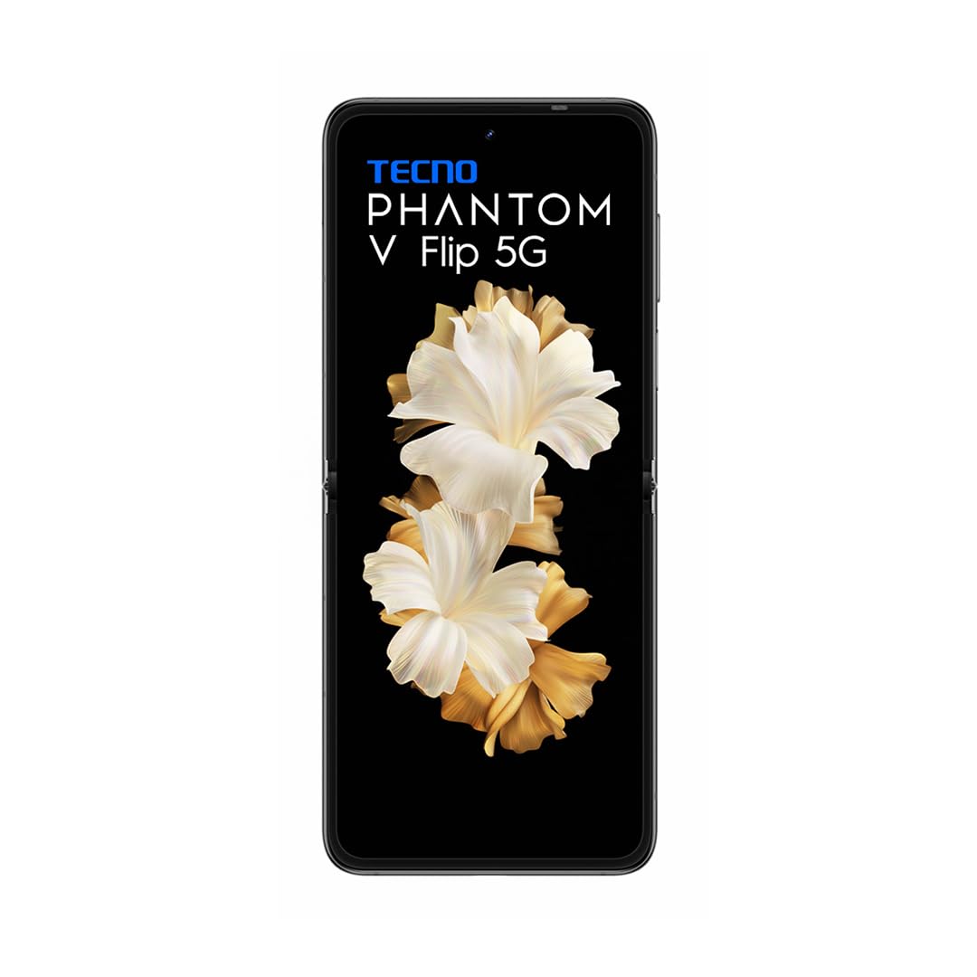 TECNO Phantom V Flip 5G (Iconic Black 8GB RAM,256GB Storage) | 45W Fast Charging | 32 MP Selfie, 64 Rear Camera| 6.9" Flexible, 1.32" Secondrary AMOLED