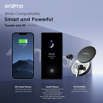 Oraimo Traveler Link 20 20000mAh 12W Power Bank Christmas