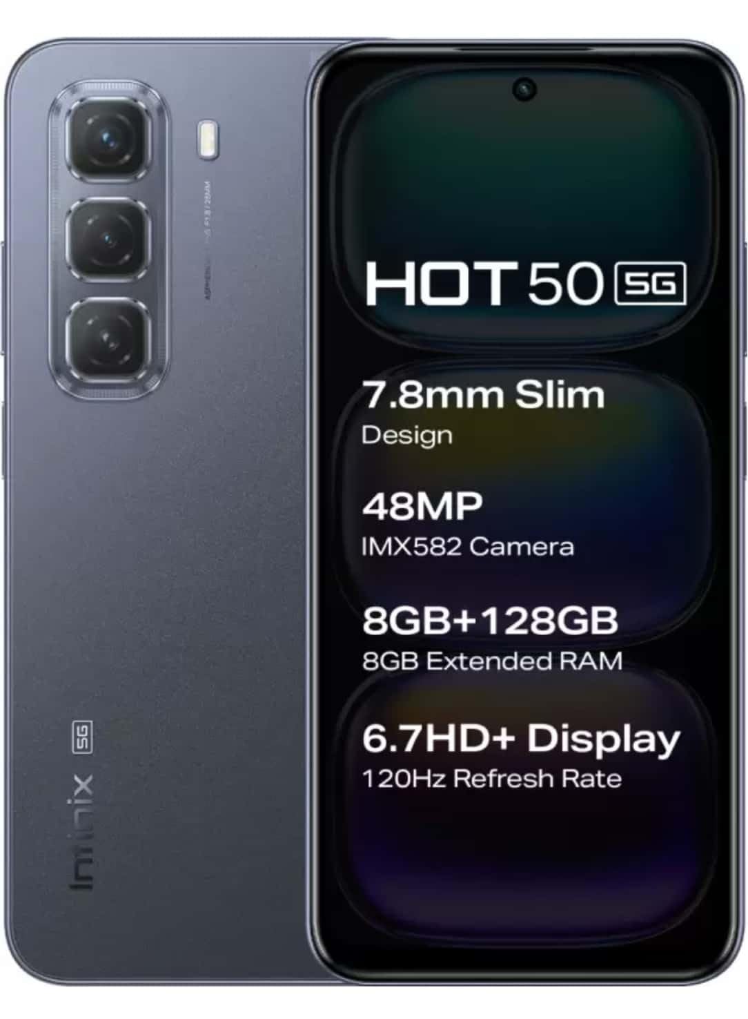 Infinix Hot 50 5G (Sleek Black, 128 GB) (8 GB RAM)