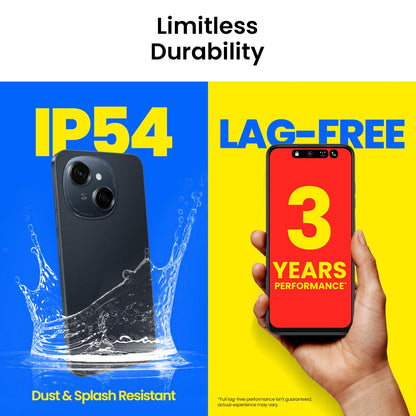 TECNO POP 9 (Startrail Black, 3GB+64GB) | IP54 Rated | IR Remote | Dual Speaker with DTS | 36 Month Lag Free Fluency | 15W Fast Charging Support | 5000 mAh Battery