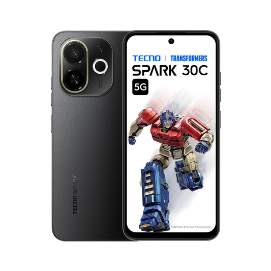 TECNO Spark 30C 5G (Midnight Shadow, 4GB+64GB) | D6300 5G Processor | 5000 mAh Battery | NFC, IR Remote | Dolby Atmos