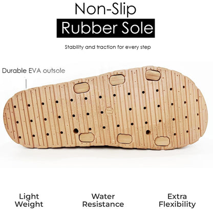 TRENDSUP Comfortable Flat Sandals for (Tan, US Footwear Size System, Adult, Numeric, Medium, Promo