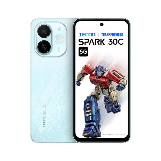 TECNO Spark 30C 5G (Azure Sky, 4GB+128GB) | D6300 5G Processor | 5000 mAh Battery | NFC, IR Remote | Dolby Atmos