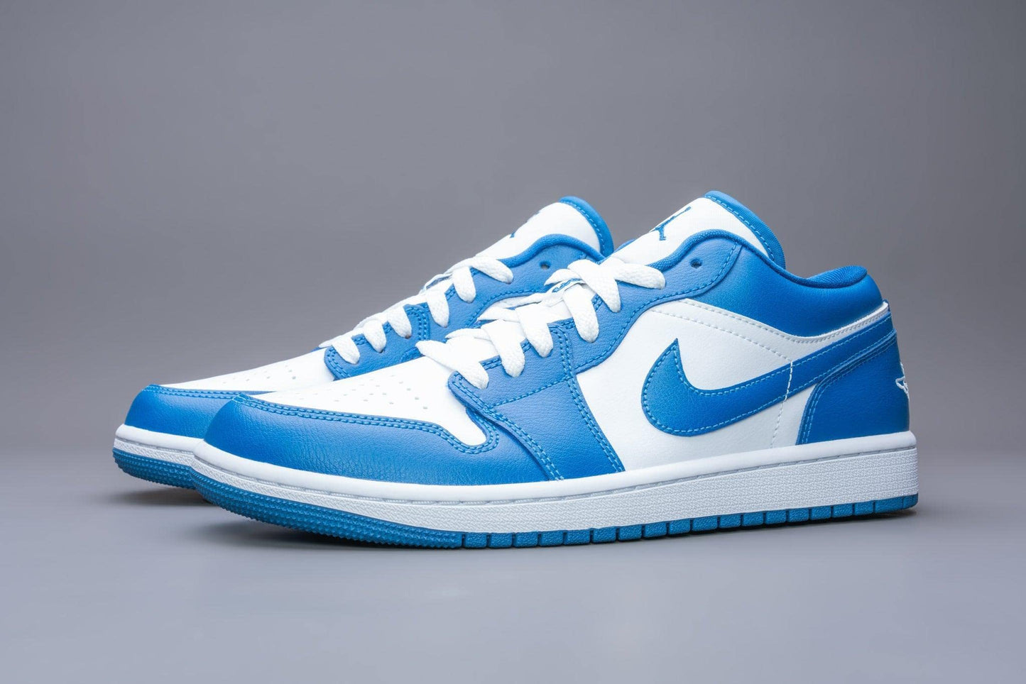 Nike Women's Air Jordan 1 Low UNC Basketball Shoe, White/Dk Marina Blue-white, 5.5