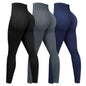 YESGG Leggings for Women - 3 Pairs High Waisted Black Leggings Women Grey Leggings for Women Tummy Control Yoga Navy Blue Leggings for Women Black Grey Navy Blue L/XL