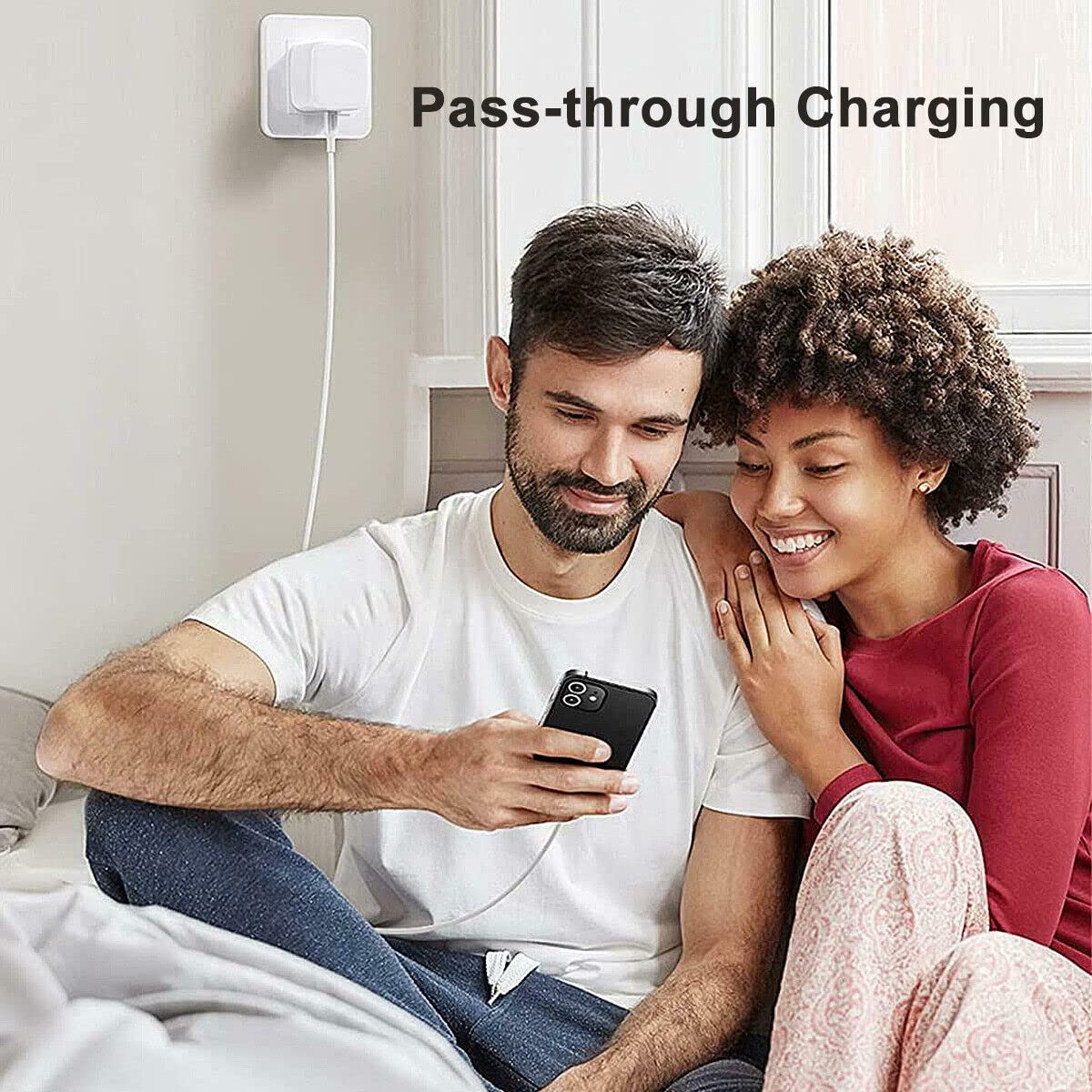 USB C Charger Plug, 20W Dual Ports USB A + USB C PD Wall Fast Charger For Samsung Galaxy A15/A25/A35/A55/A14/A34/A54/A13 5G/A23/A33/A53/A04s/M23/M33/M53 5G Charger Adapter with Cable (WHITE)