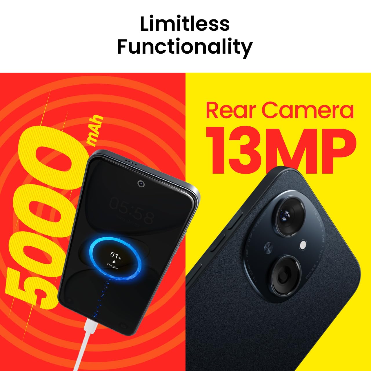 TECNO POP 9 (Startrail Black, 3GB+64GB) | IP54 Rated | IR Remote | Dual Speaker with DTS | 36 Month Lag Free Fluency | 15W Fast Charging Support | 5000 mAh Battery