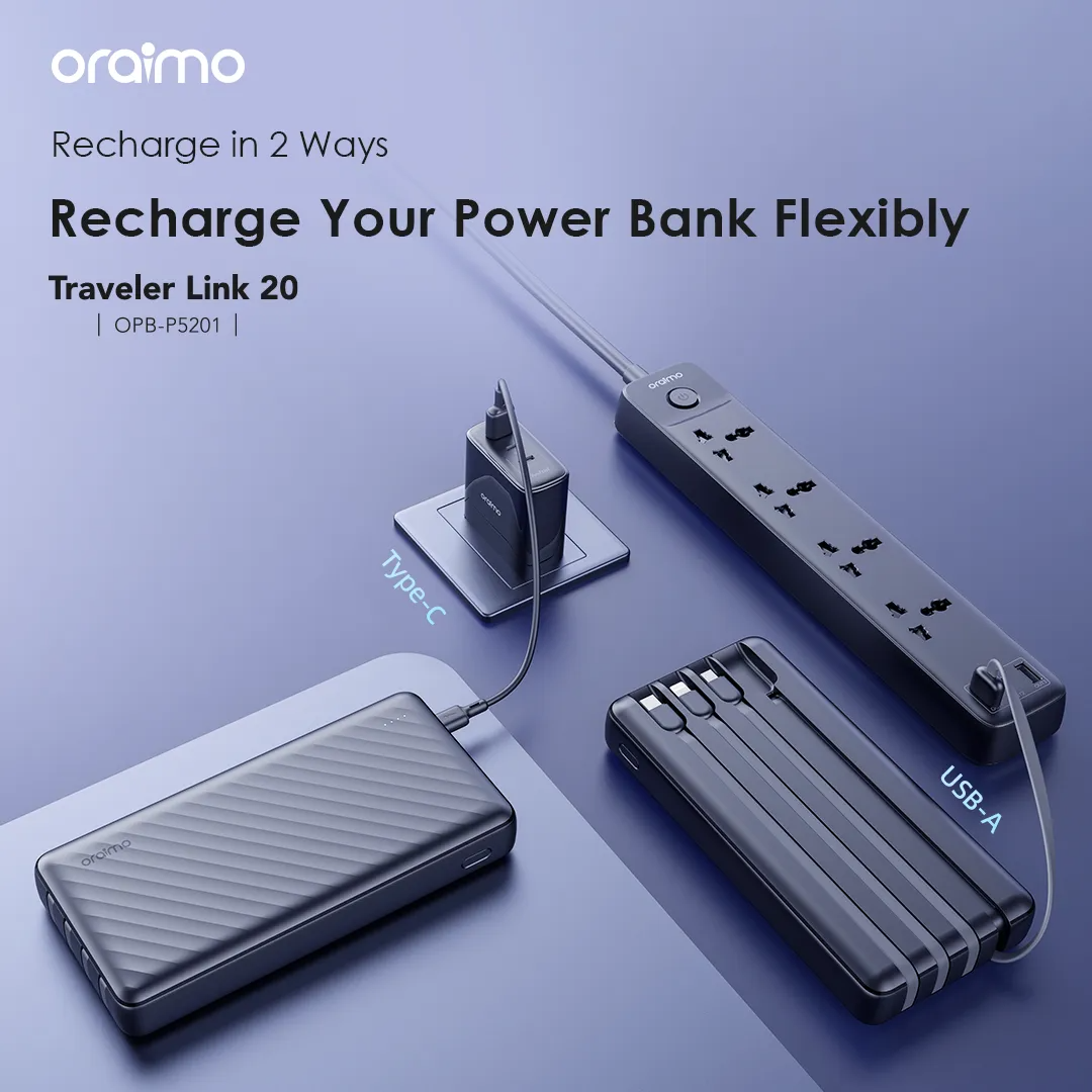 Oraimo Traveler Link 20 20000mAh 12W Power Bank Christmas