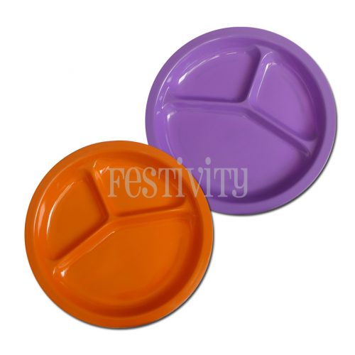 Reusable Melamine Plates with Divider |  Festivity