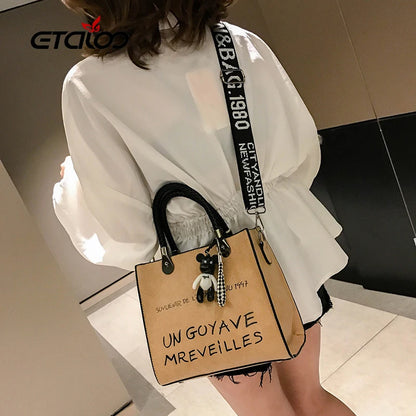 2024 New Women Scrub Leather Shoulder Bags Casual Vintage Ladies Crossbody Bag Handbag Female Tote Solid Clutch Hot Sale Bags New Arrival