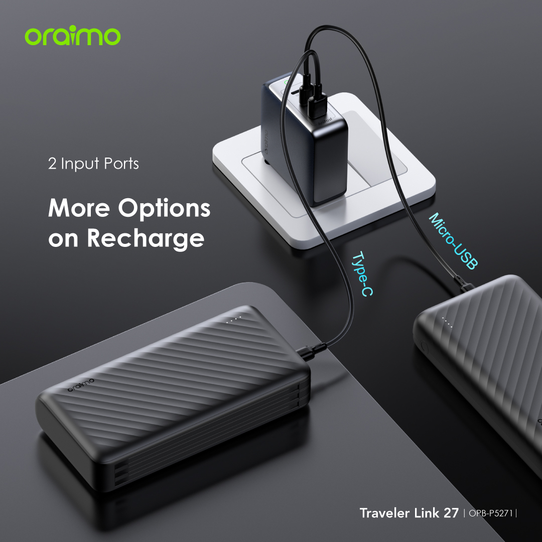 Oraimo Traveler Link 27 27000mAh 12W Power Bank Christmas